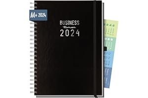 ‎HÄFFT Chäff Business-Timer 2024 A4 Maxi [Schwarz] 1 Woche 2 Seiten | Terminplaner, Wochenplaner, Wochenkalender, Organizer, Terminkalender für perfektes Zeitmanagement | nachhaltig & klimaneutral