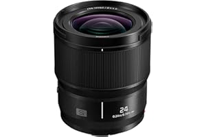 Panasonic Lumix S-S24 mm F1.8, Elevata Mobilità, Splendido Effeto Bokeh, Lunghezza Focale Fissa con Ampia Apertura, Nero