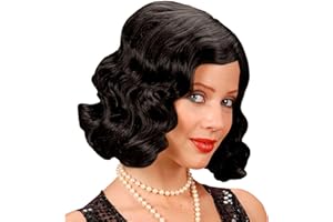 W WIDMANN MILANO Party Fashion - Peluca Años 20, 20 y 30, Charleston, Flapper, Carnaval