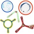 deAO 5 Piece Colourful Boomerangs, Boomerangs for Kids, Outdoor Indoor Boomarang Flying Sports Toy, Boomerang Sports Game Toy for Beginners and Young Throwers (Standard Edition)