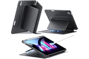 ESR Coque pour iPad Air 13 Pouces (2025/2024), Couverture de Support Vertical, Angles de Support Multiples, Coque Ultra-Stable pour iPad Air 13 avec Porte-Stylet,Série Flip, Noir