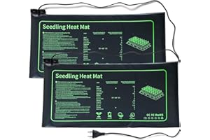 EWENYS Alfombrilla Térmica para Plantas,Manta Calefactora para Semillas o Plántulas Invernadero, Manta Termica Cultivo, Manta Termica para Germinar Semillas o Terrario(20W, 2 Piezas)