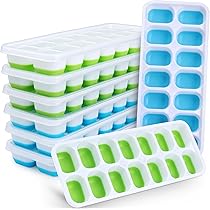 Set 4 Stampi Silicone Per Cubetti Ghiaccio - Formine Impilabili Con Coperchio Per Cocktail - Foto 5