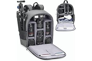Cwatcun Professional Camera Backpack for a Mirrorless DSLR / SLR Camera, Waterproof, Camera Bag Compatible with Nikon Tripod and Sony Canon Lens Accessories