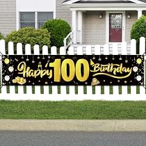 Banner „100. Geburtstag“ – 3,65 M Lang, 11,5 Cm Breit – Party-Deko