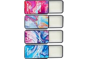 Grospe 4PCS Solid Balm Sets, Alcohol-Free Suitable for All Skin Type, Solid Perfume Portable Pocket Balm Perfume Perfect for Travel Use Natural Fragrance Perfume for Women