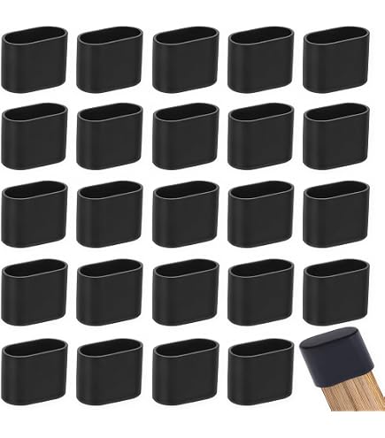 Gummi-Stuhlfüße, ovale Form, Möbel-/Tischbeinkappen, Bodenschoner, für Hockerbeine, geräuscharm, drehsicher, 10 Stück (schwarz, 15 x 30 mm Gummi-Stuhlfüße, ovale Form, Möbel-/Tischbeinkappen, Bodenschoner, für Hockerbeine, geräuscharm, drehsicher, 10 Stück (schwarz, 15 x 30 mm