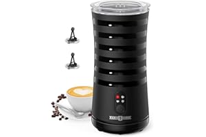 PARIS RHÔNE Milk Frother, 4-in-1 Automatic Coffee Frother, 240ml, 400w, Non-Slip Stylish, Hot & Cold Electric Milk Warmer with Temperature Control, Auto Shut-Off for Coffee, Latte, Cappuccino