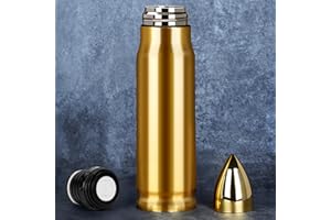 Grogife Thermoskanne 1L Weihnachten, Lustige Weihnachtsgeschenke Geschenke für Männer Papa Partner – Geschenke für Jäger, Jagd, Hun, Hunter – Edelstahl Bier, Whiskey, Jägermeister Thermosflasche– Gold