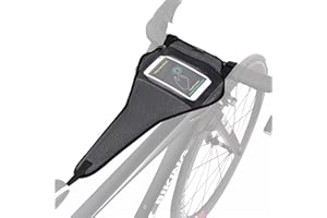 YUEMING Bike Sweat Guard, Bicycle Trainer Sweat Net with 6.5" Phone, Sweat Catcher for Turbo Trainer, Trainer Bicycle Sweat Net Sweat Cover for Indoor Bike Training Road Bike MTB