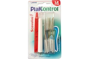 Plakkontrol® scovolini per l'igiene dentale con manico intercambiabile - 1,2 mm, conf. 10 pz, peso confezione: ℮ 14 g