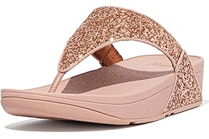 FitFlop Women's Lulu Glitter Flip Flops, Toe-Post Sandals, Comfortable with Natural Arch Support