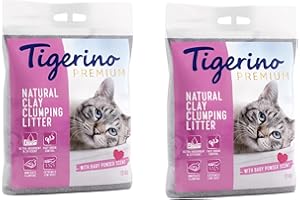 Double Pack Tigerino Canada Cat Litter, Baby Powder