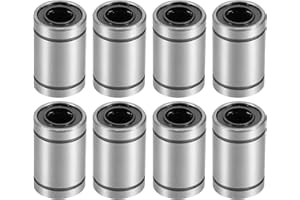 QUARKZMAN 8 Stück LM8UU Linear-Kugellager, 8 mm Bohrung 15 mm Außendurchmesser 24 mm Länge Linearlager für CNC, 3D-Drucker
