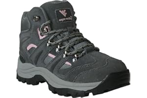 WYRE VALLEY Womens Ladies Waterproof Genuine Leather Breathable Lace Up Memory Foam Hiking Outdoor Trekking Boots UK Sizes 3-8