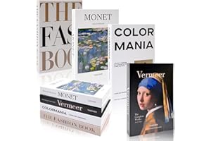 ZATIX​BU Zatixbu 4 Piezas Libros Falsos Decorativos, Moda Libros de Imitación Plegables Fácil de Montar, Libros Artísticos Modernos para Decoración de Hogar Estantería y Mesa de Centro