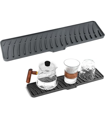 Koffiemachinemat, 40 x 30 cm afdruipmat voor de gootsteen, afdruipmat