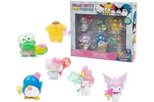 Hello Kitty 5 cm Figurenset – Set mit 6 Mini-Figuren in bezaubernden Designs, perfekt zum Spielen, Ausstellen oder Sammeln Fans jeden Alters