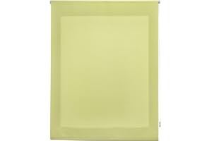 Uniestor Liso Estor enrollable translúcido - Verde pistacho, 140 x 175 cm (Ancho por Alto). Tamaño de la Tela 137 x 170 cm. Estores para ventanas