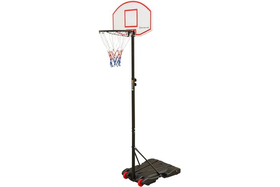 Northern Stone Junior Height Adjustable Basketball Hoop, Free Standing Portable Basketball Stand for Kids
