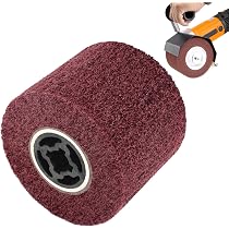 2 Brosses Abrasives Grain 80 - Diam. 120 Mm, Largeur 100 Mm, Pour Machine à Satiner, Nylon Renforcé - 9