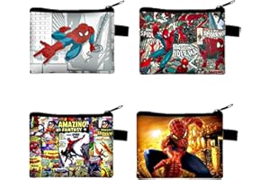 TOMICY Boy's Wallet,Childrens Coin Purse,4 Pcs Wallets,Kids Wallets for Boys,Fashion Wallet, Kids Coin Purse,Boys Money Purse,Wallets,Cartoon Hero Wallet,Birthday Gift for Boys