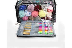 QIUPFGUT Borsa per filati, organizer per filati, custodia in lana, borsa a maglia, custodia per filati, Borsa per Ricamo in Tessuto Oxford Resistente per Maglieria