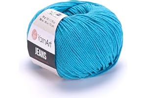 YARN ART Yarnart Jeans Yarn, Amigurumi Cotton Yarn, Cotton Yarn Crocheting, Knitting Yarn, amigurumi Cotton Yarn, Turkish Yarn, 55% Cotton – 45% PAC (Poliacrylic) Color (55)