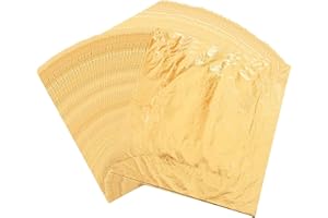 VGSEBA Foglia Oro - 100 Fogli 14 x 14cm Foglia d'oro per Doratura, Pittura, Unghie e Decorazioni Fai da Te