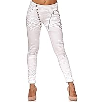 Crazy Age Boyfriend Baggy Jeansbroek met schuine knoopsluiting en ritssluiting C 613, rood, 42 Crazy Age Boyfriend Baggy Jeansbroek met schuine knoopsluiting en ritssluiting C 613, rood, 42