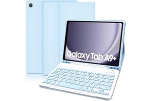 COEZFE Custodia con Tastiera per Samsung Galaxy Tab A9+ /A9 Plus 11 Pollici 2023 (SM-X210/X216/X218), Layout Italiano Bluetooth Tastiera per Samsung A9+ 11", Custodia Tastiera per Samsung Tab A9 Plus, Blu