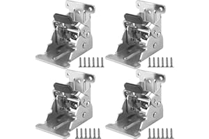 FAAING 4 Stück Klappscharnier Tischbeine, Tischbein Scharnier Stützhalterung Klappkonsole Schaniere 90 Grad, Selbstsichernde Scharniere für DIY Klappbarer Tisch, Bett, Werkbank