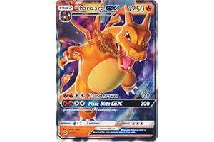 TITAN CARDS Charizard GX SM211 Pokemon Promo Card | Sun & Moon Hidden Fates Promo Series | Con Lanciafiamme e Flare Blitz GX Attacks | Pokemon GX Card + TitanCards Toploader