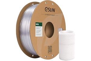 eSUN PETG Filament 1,75 mm, filament PETG do drukarek 3D, dokładność pomiaru +/- 0,03 mm, 2,5 kg szpula filamentu do drukarek 3D (naturalny, 1KG)