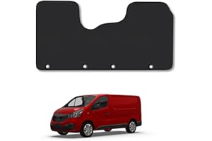 VAN DEMON Renault Trafic (2014+) Compatible Rubber Car Mats 5mm Thick Premium Accessory Tailored Fit Anti-Slip Backing Heavy-Duty Waterproof Accessories Durable Protection Waterproof Hard-Wearing with Clips