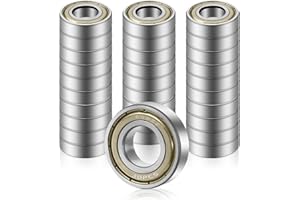 Hexizexi 30 Stück 608ZZ Kugellager 8x22x7mm Metall Double Shielded Miniatur Rillenkugellager für Skateboards Drehbänke Baumaschinen DIY