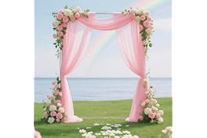 FLY HAWK Arche de mariage support de fond 2,1 x 1,56 m, support d'arche en métal pour cérémonie, carré en acier inoxydable, cadre en arc, décoration pour anniversaire, fête, anniversaire, fête prénatale