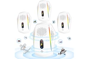 MEBIOS 2025 New Ultrasonic Pest Repeller, Indoor Electronic Repellent for Roaches, Rodents, Mice, Bugs, Mosquitoes, Spiders, Ants, Plug-in Pest Control Device with 3 Modes, 4 Pack