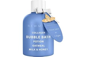 NEW MIUZ Collagen Bubble Bath - Long Lasting Bubbles Luxury Foaming Bath - Oatmeal Milk Honey - Moisturizing Relaxing Stress Relief Calming Self Care Spa Gift for Women Birthday Gifts Christmas