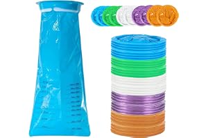 50 Stycken Kräkpåsar med Ring, 1000 ml Kräkningspåsar, Emesis Väskor, Hög Densitet, Förslutbara, för Illamående och Kräkningar, för Resor, Rörelsesjuka, Graviditet, Barn och Vuxna (50)