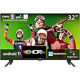 CHiQ L32G7L,TV 32 Pollici Smart TV, Android 11, HD, Frameless TV, Netflix, Prime Video, Youtube, HDR10, 2.4/5G Wi-Fi, Bluetoo