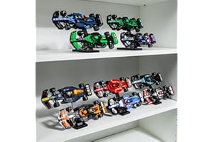 Brickify Speed Champions F1 Soportes de exhibición (paquete de 5) – Compatible con LEGO Formula 1 Sets 76906 a 76919 – Capacidad para 10 coches – Elevadores de pantalla verticales para colección de