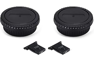 PROFEZZION Lot de 2 Kit Cache-Boîtier + Protège-Objectif Arrière EF EF-S Monture pour Canon EOS 90D 80D 70D 60D 5D Mark III IV 6D 7D Mark II 4000D 2000D 1300D 1200D 850D 800D 760D 750D 700D 650D 250D 200D 100D