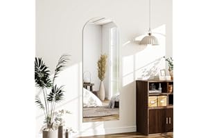 Koonmi Specchio continuo in acrilico, rettangolare, angoli arrotondati, senza cornice, monopezzo, vetro anti-esplosione, adatto per molte pareti, dietro porte