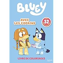48 Feutres Coloriage Bluey - Lavables Non Toxiques Coffret Enfant