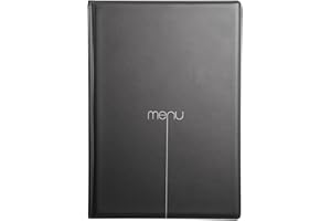 DAG STYLE Porte-Menu Ligne Risto, Format A5, Couleur Noir, fabriqué en Italie, pour Feuilles 21x14,8cm