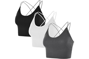 Xnova Reggiseno Sportivo Senza Ferretto Donna Ragazza, Crop Top Reggiseni Multipack Cinghie Bralette Senza Cuciture Comodo Brassiere Imbottito Bra Bustier per Yoga, Fitness, Dormire