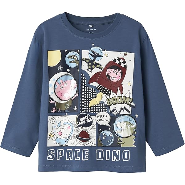 NAME IT Mädchen Top Mit Peppa Pig - Langarm Shirt Für Kleinkinder