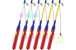 Geepen LED Laternenstab 30 cm für St. Martin, 6PCS Batteriebetrieben Mehrfarbige Led-laternenstab für Martinsumzüge, Halloween, Party, Kostümparty und Weihnachten