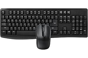 Rapoo | Ratón y Teclado Inalámbrico X1800Pro (Ratón y Teclado Bluetooth, Resistente a Las Salpicaduras, Batería Duradera, Univer) Color Negro